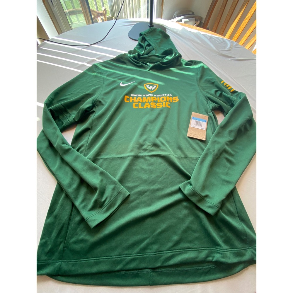 Nike Wayne State Athletics Champions Classic Dri-FIT Hoodie Green HF7059-341 M